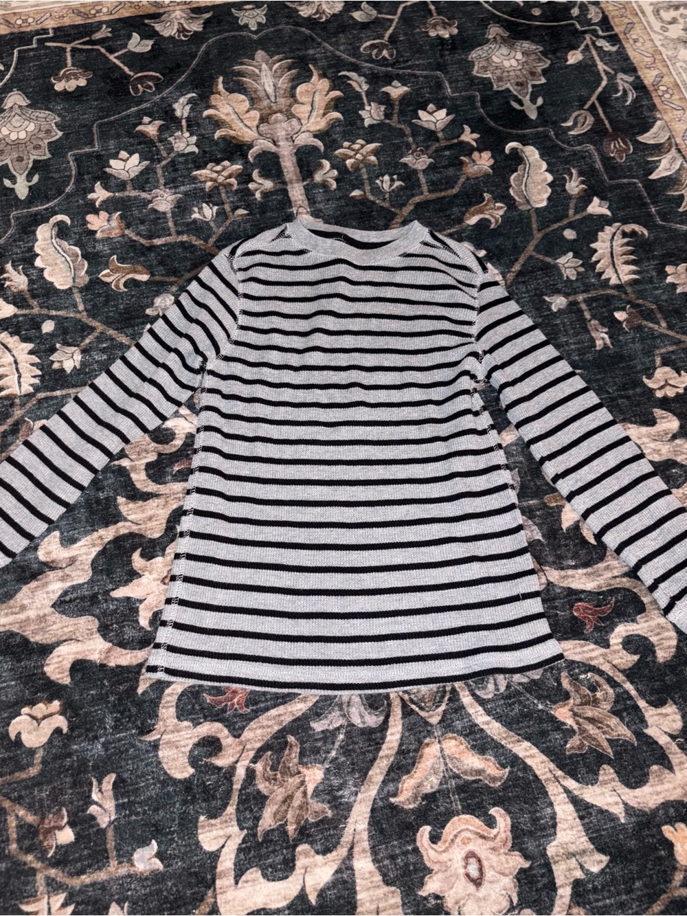 Arizona Long-Sleeve Black & Grey Striped Tee
